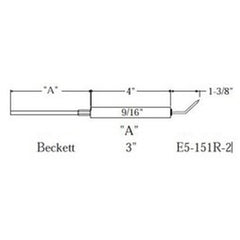Westwood Products E5-151R2 Igniter Set of 2 9/16 x 8-3/8 Inch for Beckett Burners E5-151R-2  | Blackhawk Supply