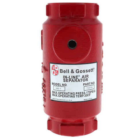 Bell & Gossett 112118 1" Inline Air Separator  | Blackhawk Supply