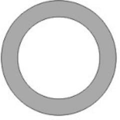 Gaskets 112TFR18 Gasket Ring 1-1/2 Inch 1/8 Inch Teflon Class 150  | Blackhawk Supply
