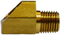 12072 | 3/16 X 1/8 (FE INV FL X MIP 45 EL), Brass Fittings, Inverted Flare, 45 Degree Elbow | Midland Metal Mfg.