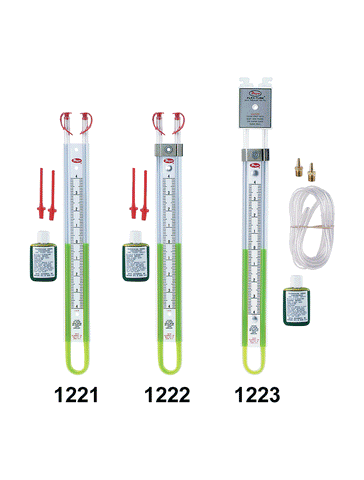 Dwyer 1222-12-D U-tube manometer | range 6-0-6" w.c.  | Blackhawk Supply