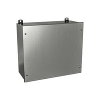 1300 DWPFSS242408 | Type 3X | Stainless steel junction box with cover secured by screws, weatherproof and protection against corosion | 24L x 24W x 8H (in) | EXM