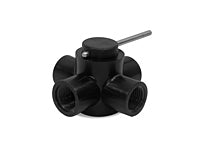 EVSCO 134-PP-BEL 1/8" Polypropylene Standard Stem 4 Way Valve  | Blackhawk Supply