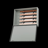 1412 BTCU092505 | Type 4, 12 | Bus bar splitter trough with copper bus bars and cover secured by 1/4 turns | 108L x 44W x 12H (in) | EXM