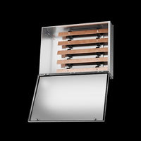 1412 BTSSCU03203 | Type 4X, 12 | Stainless Steel Bus bar splitter trough with copper bus bars and cover secured by 1/4 turns | 36L x 18W x 8H (in) | EXM