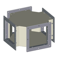 1412 CF4065 | Type 1 - Cross fitting - 4x4x10 | 4L x 4W x 14H (in) | EXM