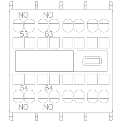 Siemens Electrical 3RH29112XA200MA0 AUX.SWITCH BLK | FRONT | 2NO | CURR.PATH: 1  | Blackhawk Supply