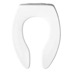 Church Seats 9500SSC-000 Toilet Seat Elongated Open Front Less Cover Plastic White for Commercial Toilet  | Blackhawk Supply