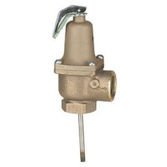 Watts 140X-6 Relief Valve Temperature and Pressure 1 Inch Female Bronze 150 Pounds per Square Inch 210 Degrees Fahrenheit for Commercial Water Heaters  | Blackhawk Supply