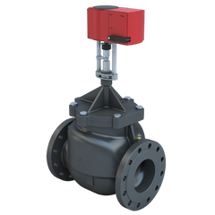 Bray SSM-8-A-H-702/GASRE24-450-A 8" Flanged ANSI 125 | 702 GPM Pressure Independent Control Valve | H Cartridge | NO | Linear Actuator | 24 VAC Floating;Modulating;On/Off | Fail Open | SWes;Enclosed Terminal Strip;Time Out  | Blackhawk Supply