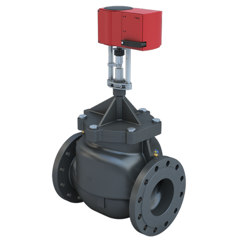 Bray SSM-6-A250-L-143/GASRE24-450-A 6" Flanged ANSI 250 | 143.42 GPM Pressure Independent Control Valve | L Cartridge | NO | Linear Actuator | 24 VAC Floating;Modulating;On/Off | Fail Open | SWes;Enclosed Terminal Strip;Time Out  | Blackhawk Supply