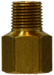 Midland Metal Mfg. 16121 1/4 X 1/8 (THREADED SLEEVE X MIP), Brass Fittings, Double Compression, Male Adapter  | Blackhawk Supply