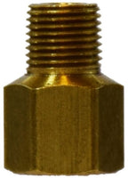 16121 | 1/4 X 1/8 (THREADED SLEEVE X MIP), Brass Fittings, Double Compression, Male Adapter | Midland Metal Mfg.