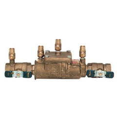 Watts 1/2007-QT-FZ Backflow Preventer 007 1/2 Inch Bronze Quarter Turn Dual Check 007QT-12 175 Pounds per Square Inch 33 to 180 Degrees Fahrenheit  | Blackhawk Supply