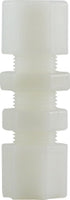 17090N | 3/8 WHT NYLN BULKHD COMP UNION, Plastic Fittings, Plastic Compression Fittings, Bulkhead Union | Midland Metal Mfg.