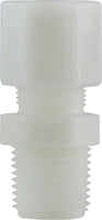 17193N | 1/2 X 1/4 (COMP X MIP WHT NYLN ADPT), Plastic Fittings, Plastic Compression Fittings, Male Connector | Midland Metal Mfg.
