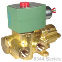 EF8344G072 | Solenoid Valve 8344 4-Way Brass 3/8 Inch NPT 120 Alternating Current NBR | ASCO