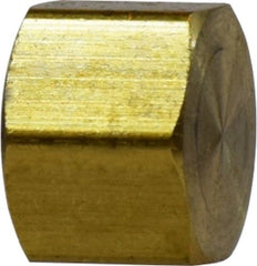 Midland Metal Mfg. 18047 1/4 COMPRESSION HEX CAP, Brass Fittings, Compression, Cap  | Blackhawk Supply