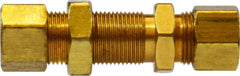 Midland Metal Mfg. 18088 1/4 BULKHEAD COMPRESSION UNION, Brass Fittings, Compression, Bulkhead Union  | Blackhawk Supply