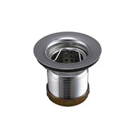 3785AT | Basket Strainer Duo-Mount Long Chrome 2 Inch Stainless Steel with Tailpiece for Bar Sinks | Dearborn Plastic