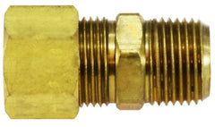 Midland Metal Mfg. 18208 1/4 X 1/8 (COMP X MIP TANK ADPT), Brass Fittings, Compression, Tank Adapter Drilled Thru (No Stop)  | Blackhawk Supply