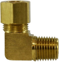 18220B | 1/8 X 1/8 (COMP X MIP ELBOW), Brass Fittings, Compression, Male Elbow | Midland Metal Mfg.