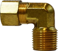 18220 | 1/8 X 1/8 (COMP X MIP ELBOW), Brass Fittings, Compression, Male Elbow | Midland Metal Mfg.