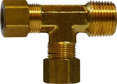 Midland Metal Mfg. 18273 3/16 X 1/8 (COMP X MIP RUN TEE), Brass Fittings, Compression, Forged Male Run Tee  | Blackhawk Supply