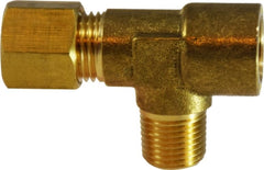 Midland Metal Mfg. 18307 1/4 COMP X 1/8 FIP X MIP TEE, Brass Fittings, Compression, Forged Tee  | Blackhawk Supply