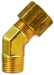 Midland Metal Mfg. 18329 3/16 X 1/8 (COMP X MIP 45 ELBOW), Brass Fittings, Compression, 45 Degree Elbow  | Blackhawk Supply