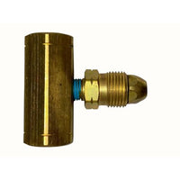 2001-S-HN | Tee Block 7/8 Inch Brass Female POLxFemale POLxMale POL Hex Hard Nose | Fairview Fittings