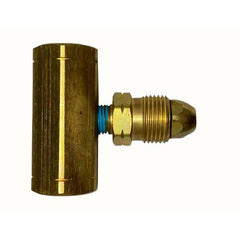 Fairview Fittings 2001-S-HN Tee Block 7/8 Inch Brass Female POLxFemale POLxMale POL Hex Hard Nose  | Blackhawk Supply