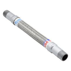 Flex Hose 34X12SMN Hose Stainless Steel Flex 3/4 x 12 Inch Carbon Steel Schedule 40 MPT  | Blackhawk Supply