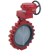 3LNE-24L2C/70-1800SVH | Butterfly Valve | 2 Way | 24 Inch | Nylon Coated Disc | 50 PSI | 120 VAC Non-Spring Return Actuator With Heater | Modulating Control | Bray