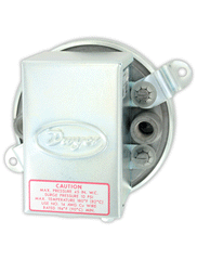 Dwyer 1900-10-MR Differential pressure switch | range 3.0-11.75" w.c. | approx. deadband @ min. set point 0.40 | approx. deadband @ max. set point 0.40 | with manual reset option.  | Blackhawk Supply