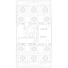 Siemens Electrical 3RT20264AP60 CONTACTOR S0 25A 240VAC 1NO/1NC R LUG  | Blackhawk Supply