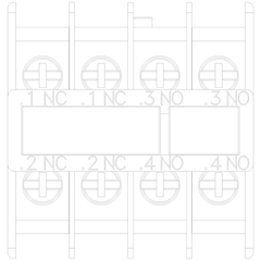 Siemens Electrical 3RH29114HA22 AUX. SWITCH 2NO+2NC S00 & S0 RING LUG  | Blackhawk Supply
