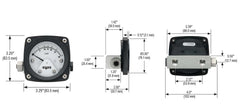 NOSHOK 25-1022-P30-S3P-1 Differential Pressure Gauge  | Blackhawk Supply