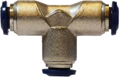 Midland Metal Mfg. 20025N 1/8 PUSH-IN UNION TEE N-PLTD, Brass Fittings, Nickel Plated Push In Fittings, Union Tee  | Blackhawk Supply