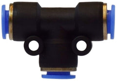 Midland Metal Mfg. 20028C 1/4 PUSH-IN UNION TEE, Brass Fittings, Composite Body Push In Fittings, Union Tee  | Blackhawk Supply