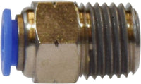 20063C | 1/2 X 1/2 (P-IN X MIP ADAPTER), Brass Fittings, Composite Body Push In Fittings, Male Connector | Midland Metal Mfg.