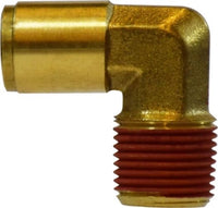 20075 | 1/2 X 3/8 (PUSH-IN X MIP ELBOW), Brass Fittings, Brass Push In Fittings, Fixed Male Elbow | Midland Metal Mfg.