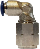 20089N | 1/4 X 1/8 (P-I X FIP ELBOW N-PLTD), Brass Fittings, Nickel Plated Push In Fittings, FEMALE ELBOW | Midland Metal Mfg.