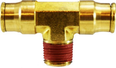 Midland Metal Mfg. 20112 1/8 X 1/8 (PUSH-IN X MIP BRNCH T), Brass Fittings, Brass Push In Fittings, Fixed Male Branch Tee  | Blackhawk Supply