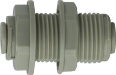 Midland Metal Mfg. 20127P 1/4 PLASTIC P-IN BULKHEAD UNION, Plastic Fittings, Plastic Push In, Bulkhead Union  | Blackhawk Supply