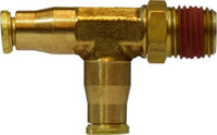 20163 | 1/4 X 1/4 (P-IN X MIP SWVL RUN T), Brass Fittings, Brass Push In Fittings, Swivel Male Run Tee | Midland Metal Mfg.