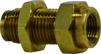 20170 | 1/4 X 1/8 (P-IN X FIP BLKHD UNION), Brass Fittings, Brass Push In Fittings, Female Bulkhead Union | Midland Metal Mfg.