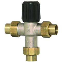 RESIDEO AM102R-US-1/U Mixing Valve AM-1R Proportional 1 Inch Nickel Plated Brass Union Sweat EPDM 150 Pounds per Square Inch  | Blackhawk Supply