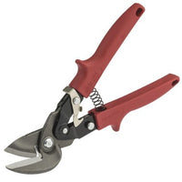 M2006 | Offset Snip Left Angles/Straight Lines/5 Inch Diameter Circles 10 Inch x 1-1/4 Inch Grip Red | Malco Tools