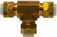 20248 | 1/8 POLY-FLO UNION TEE, Brass Fittings, Flareless, Union Tee | Midland Metal Mfg.